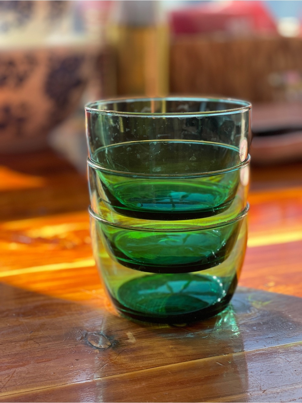 1970s Libbey Juniper Green Glass Bowls - Set of 3
